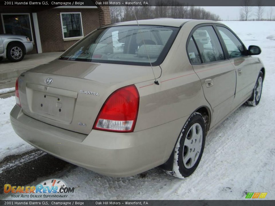 2001 Hyundai Elantra GLS Champagne / Beige Photo #3