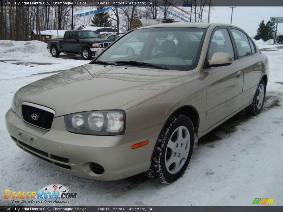 2001 Hyundai Elantra GLS Champagne / Beige Photo #7