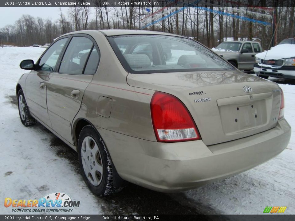 2001 Hyundai Elantra GLS Champagne / Beige Photo #8