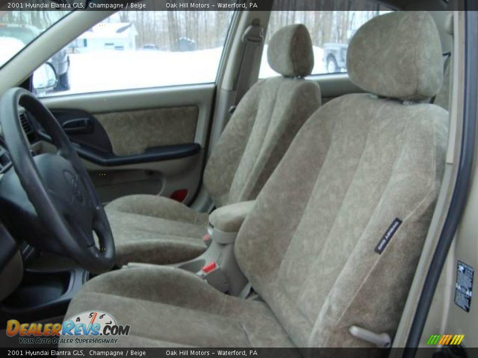 2001 Hyundai Elantra GLS Champagne / Beige Photo #9