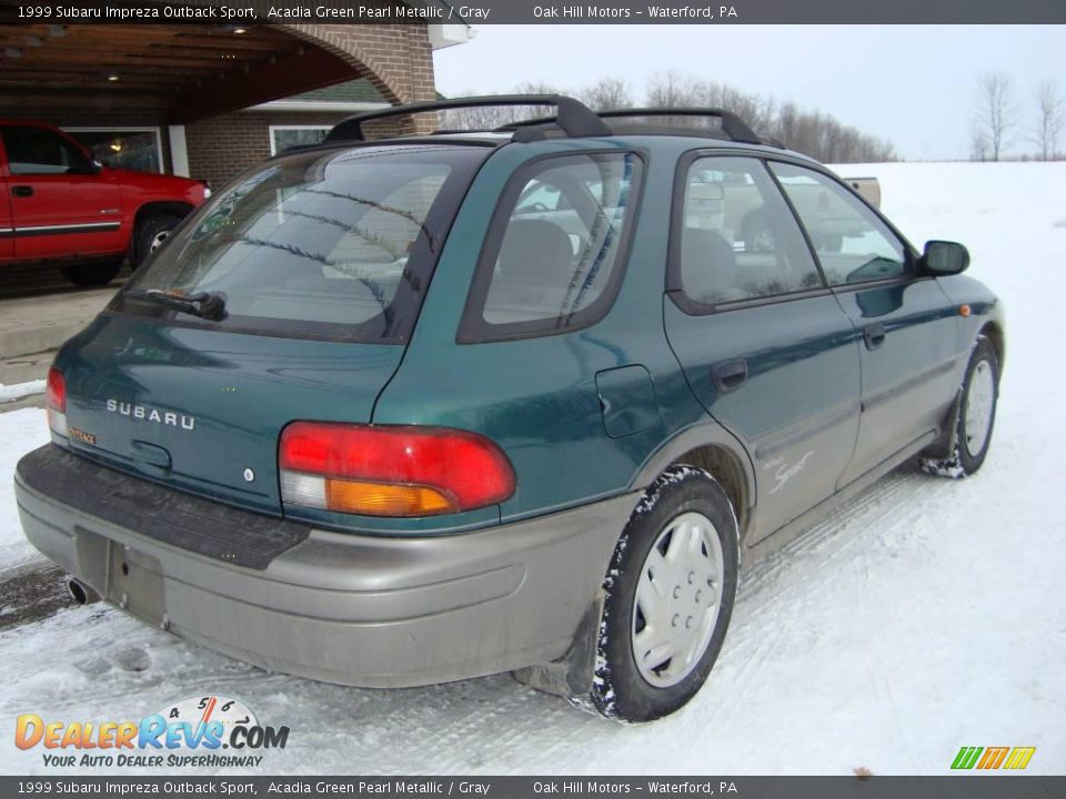 1999 Subaru Impreza Outback Sport Acadia Green Pearl Metallic / Gray Photo #3
