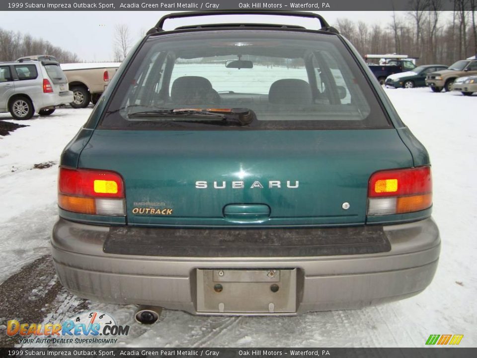 1999 Subaru Impreza Outback Sport Acadia Green Pearl Metallic / Gray Photo #5