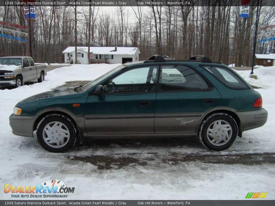 1999 Subaru Impreza Outback Sport Acadia Green Pearl Metallic / Gray Photo #6