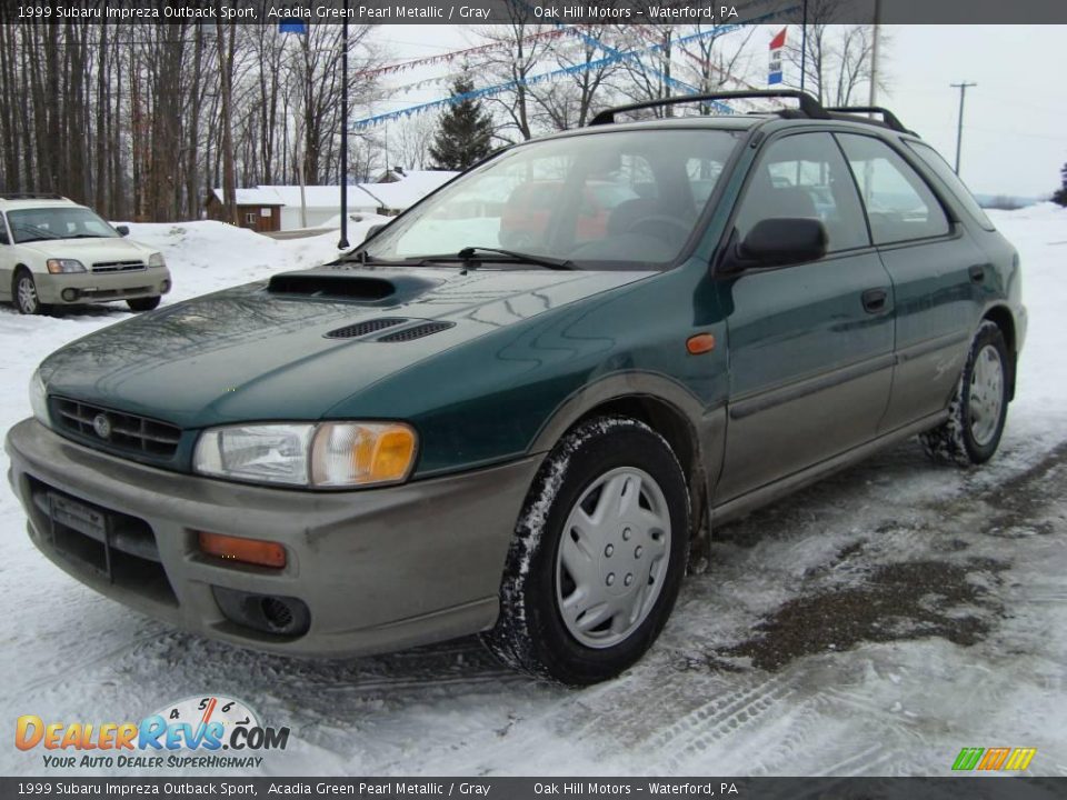 1999 Subaru Impreza Outback Sport Acadia Green Pearl Metallic / Gray Photo #7
