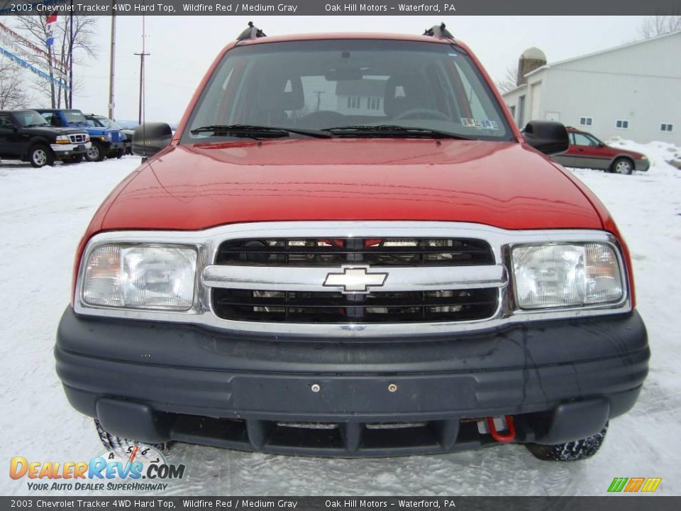 2003 Chevrolet Tracker 4WD Hard Top Wildfire Red / Medium Gray Photo #3