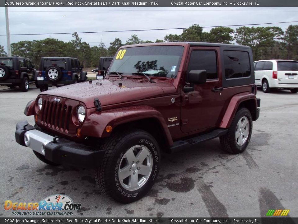 2008 Jeep Wrangler Sahara 4x4 Red Rock Crystal Pearl / Dark Khaki/Medium Khaki Photo #1