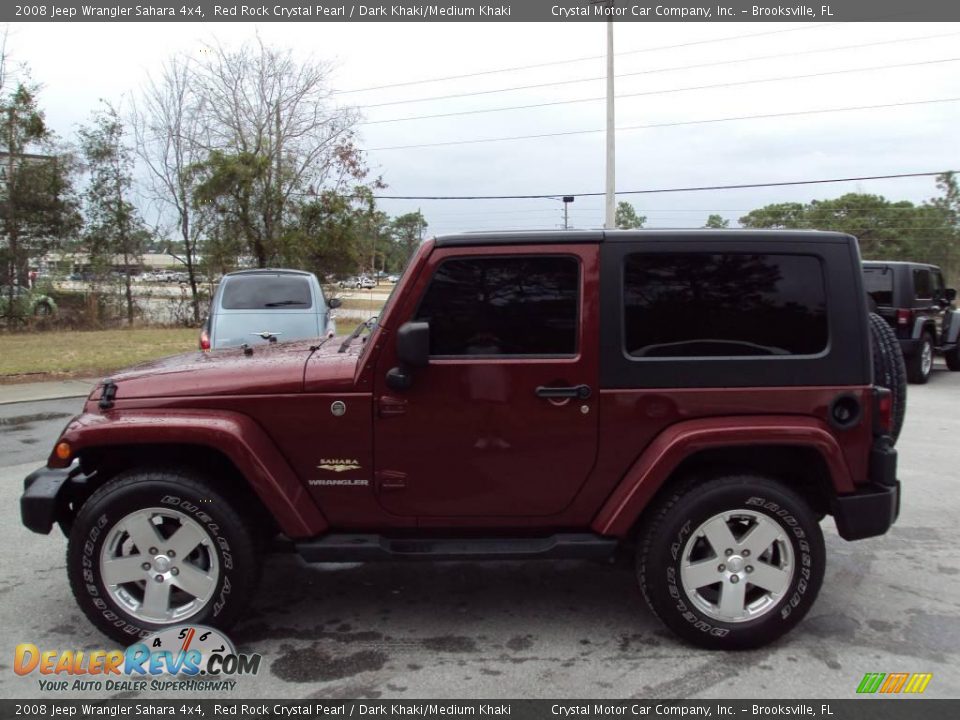 2008 Jeep Wrangler Sahara 4x4 Red Rock Crystal Pearl / Dark Khaki/Medium Khaki Photo #2