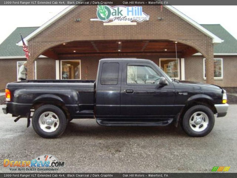 1999 Ford Ranger XLT Extended Cab 4x4 Black Clearcoat / Dark Graphite Photo #1
