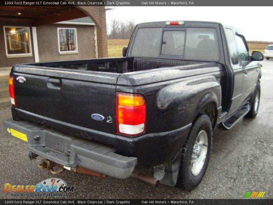 1999 Ford Ranger XLT Extended Cab 4x4 Black Clearcoat / Dark Graphite Photo #3