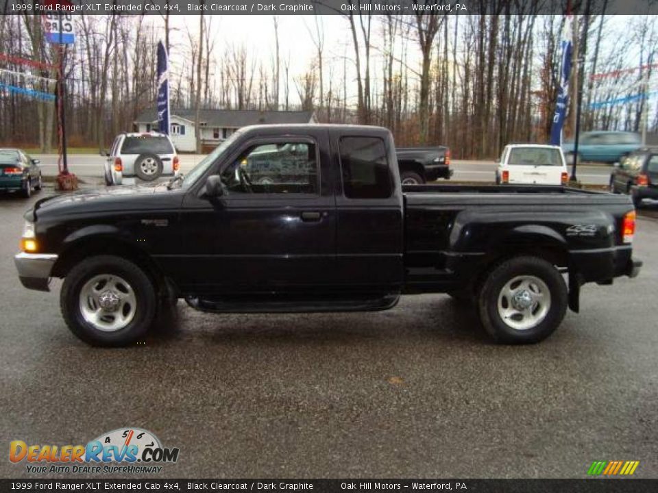 1999 Ford Ranger XLT Extended Cab 4x4 Black Clearcoat / Dark Graphite Photo #6
