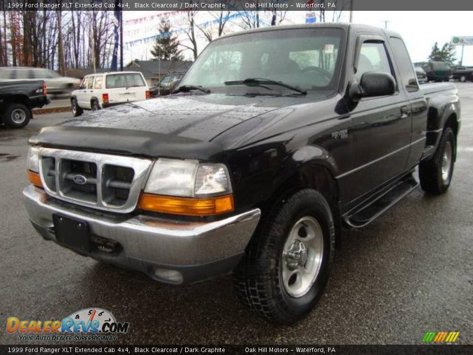 1999 Ford Ranger XLT Extended Cab 4x4 Black Clearcoat / Dark Graphite Photo #7