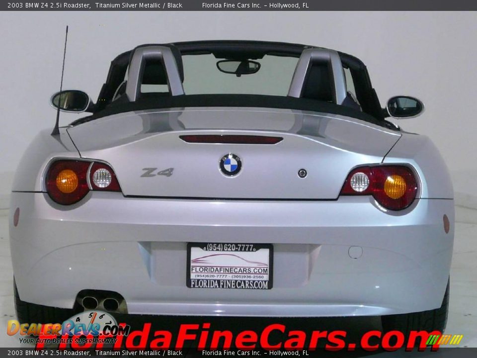 2003 BMW Z4 2.5i Roadster Titanium Silver Metallic / Black Photo #6