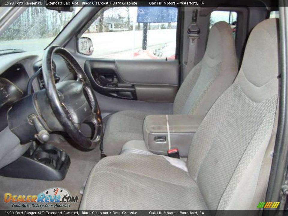 1999 Ford Ranger XLT Extended Cab 4x4 Black Clearcoat / Dark Graphite Photo #14