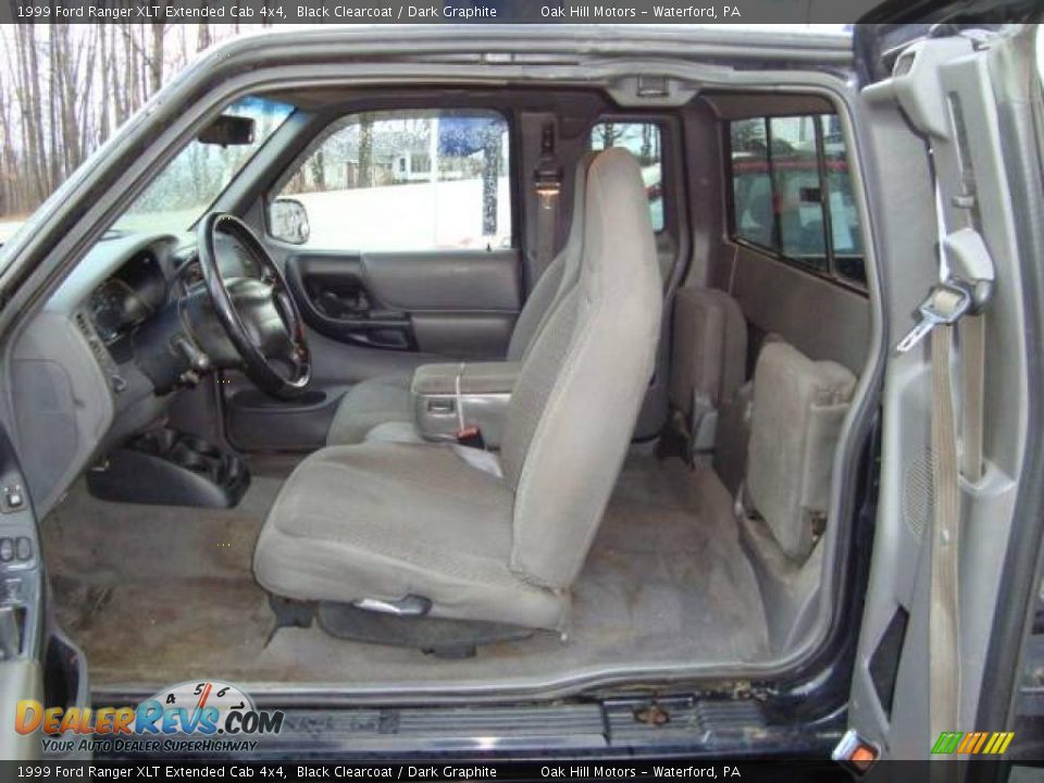 1999 Ford Ranger XLT Extended Cab 4x4 Black Clearcoat / Dark Graphite Photo #16