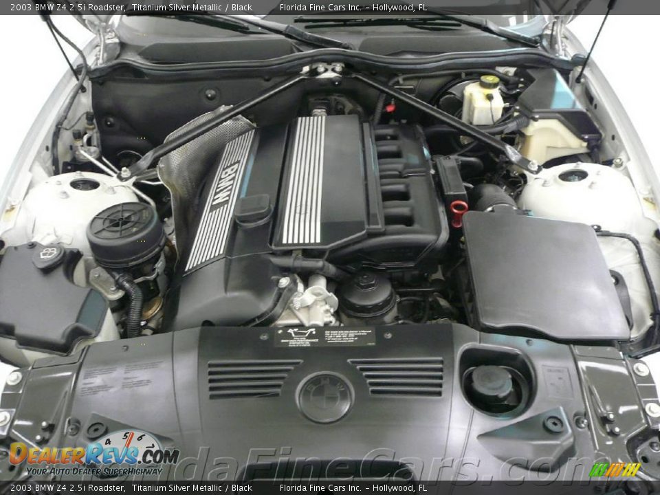 2003 BMW Z4 2.5i Roadster Titanium Silver Metallic / Black Photo #10