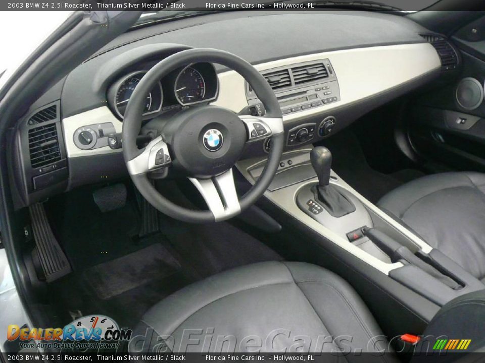 2003 BMW Z4 2.5i Roadster Titanium Silver Metallic / Black Photo #13