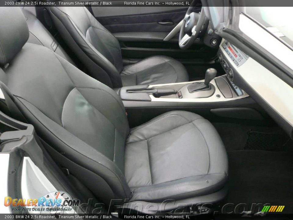 2003 BMW Z4 2.5i Roadster Titanium Silver Metallic / Black Photo #14