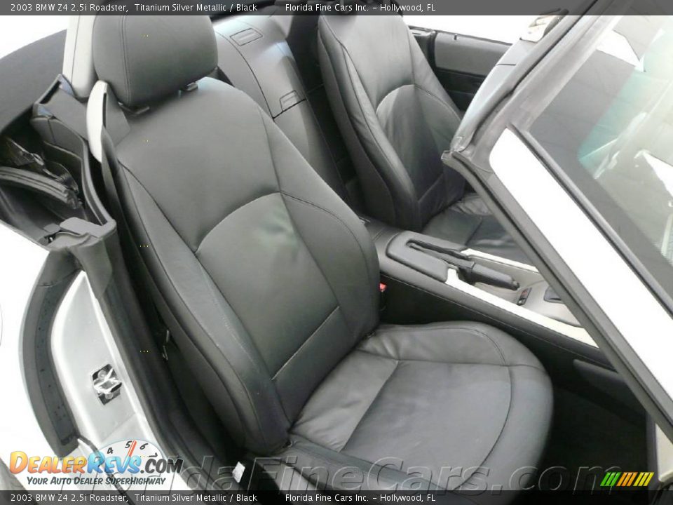 2003 BMW Z4 2.5i Roadster Titanium Silver Metallic / Black Photo #15