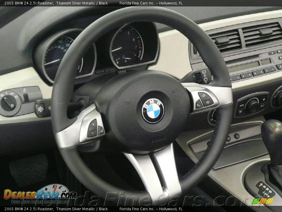 2003 BMW Z4 2.5i Roadster Titanium Silver Metallic / Black Photo #18