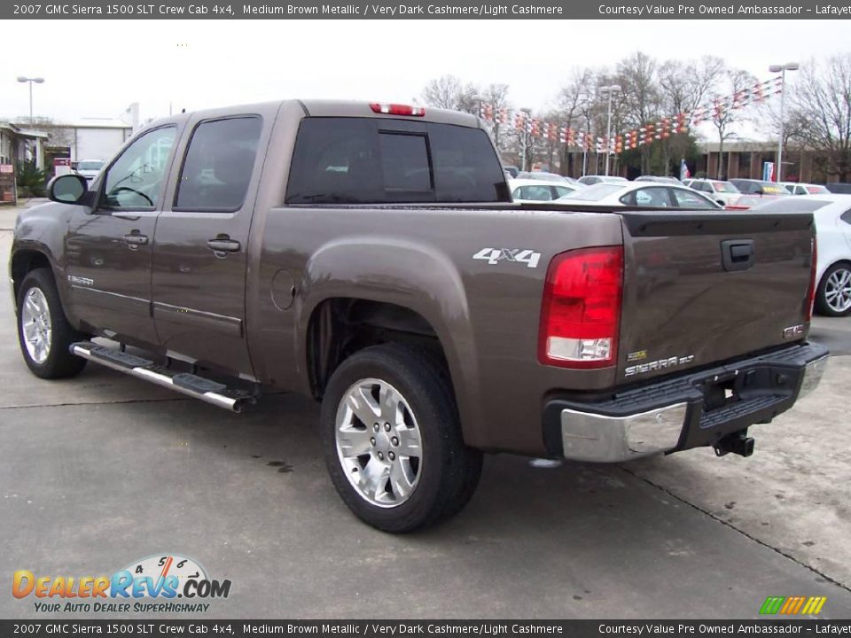 2007 GMC Sierra 1500 SLT Crew Cab 4x4 Medium Brown Metallic / Very Dark Cashmere/Light Cashmere Photo #3