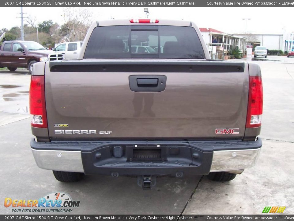 2007 GMC Sierra 1500 SLT Crew Cab 4x4 Medium Brown Metallic / Very Dark Cashmere/Light Cashmere Photo #4
