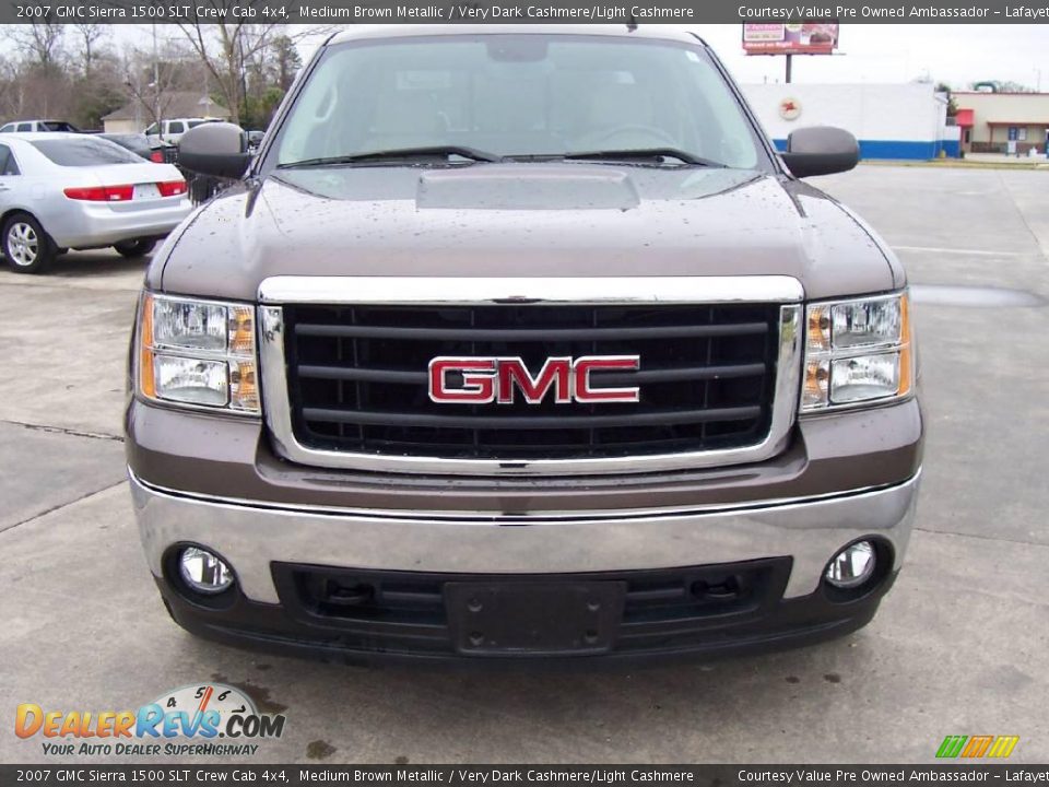2007 GMC Sierra 1500 SLT Crew Cab 4x4 Medium Brown Metallic / Very Dark Cashmere/Light Cashmere Photo #7