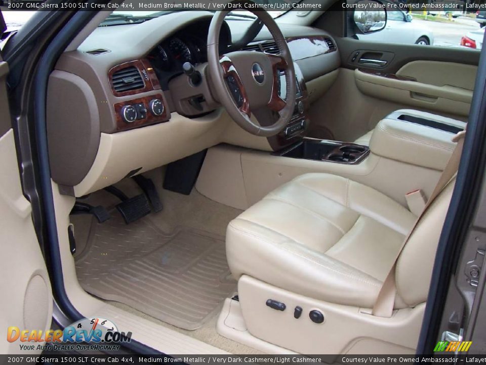 2007 GMC Sierra 1500 SLT Crew Cab 4x4 Medium Brown Metallic / Very Dark Cashmere/Light Cashmere Photo #8