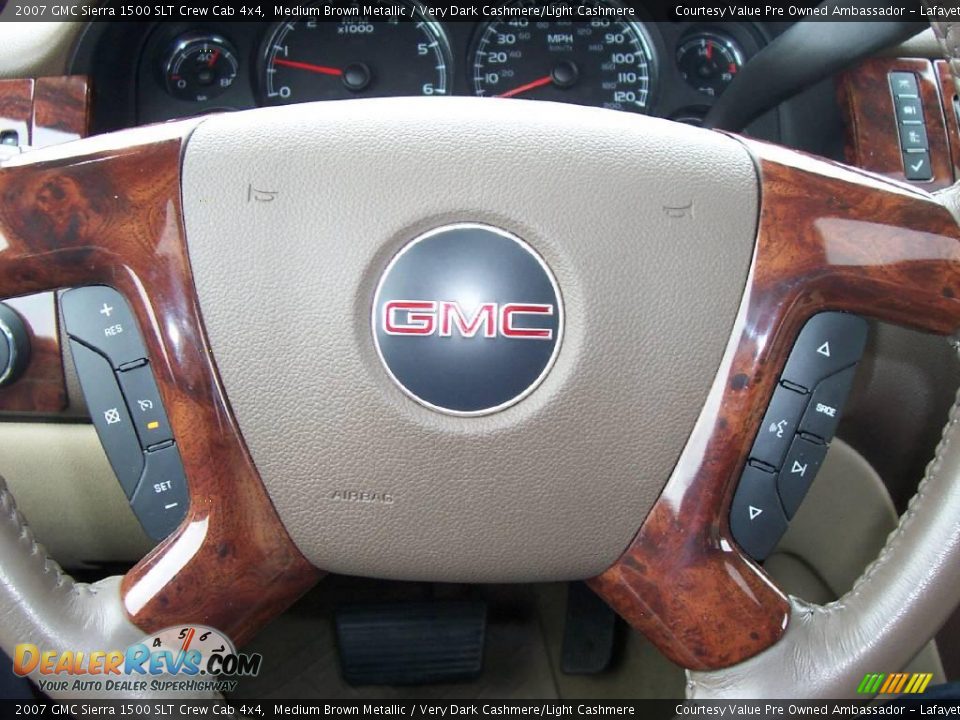 2007 GMC Sierra 1500 SLT Crew Cab 4x4 Medium Brown Metallic / Very Dark Cashmere/Light Cashmere Photo #15
