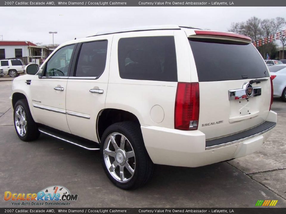 2007 Cadillac Escalade AWD White Diamond / Cocoa/Light Cashmere Photo #3