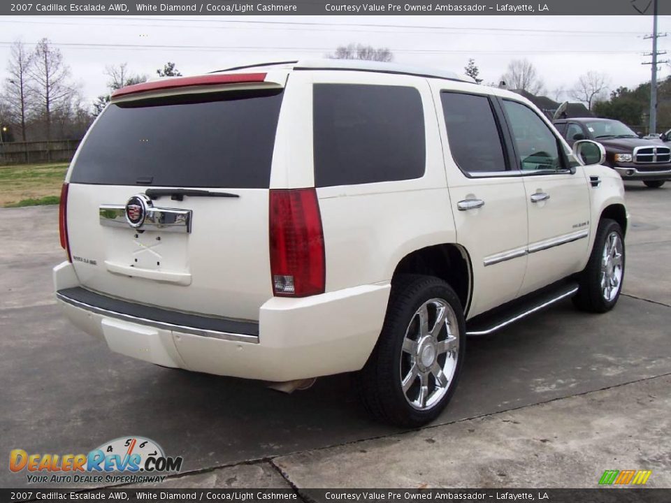 2007 Cadillac Escalade AWD White Diamond / Cocoa/Light Cashmere Photo #5
