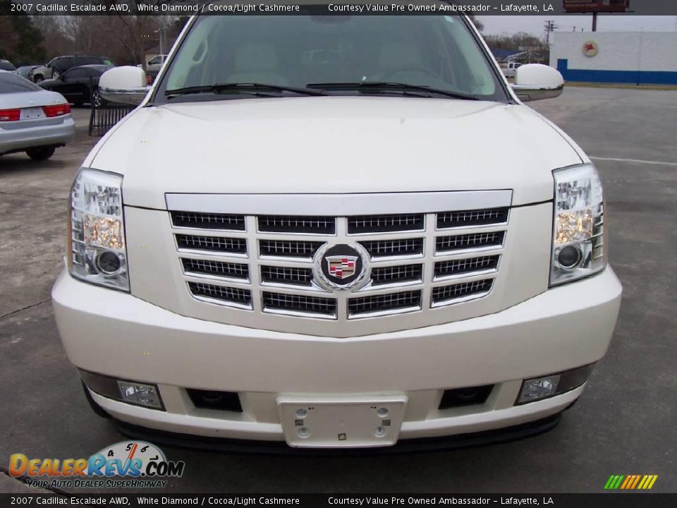 2007 Cadillac Escalade AWD White Diamond / Cocoa/Light Cashmere Photo #7