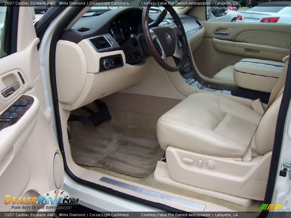 2007 Cadillac Escalade AWD White Diamond / Cocoa/Light Cashmere Photo #10
