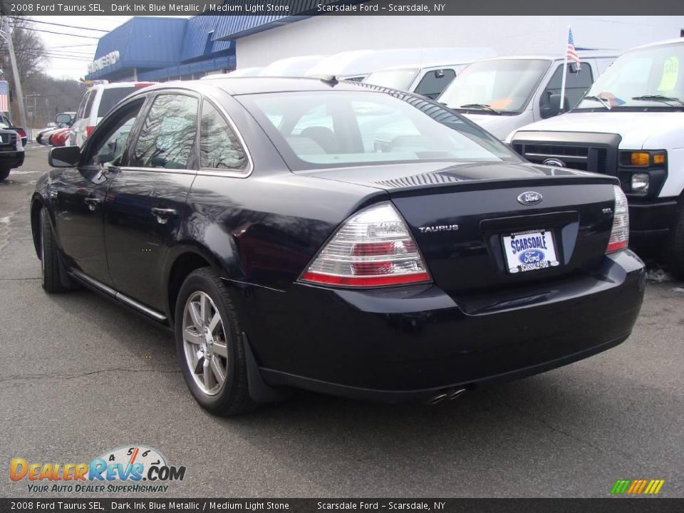 2008 Ford Taurus SEL Dark Ink Blue Metallic / Medium Light Stone Photo #6