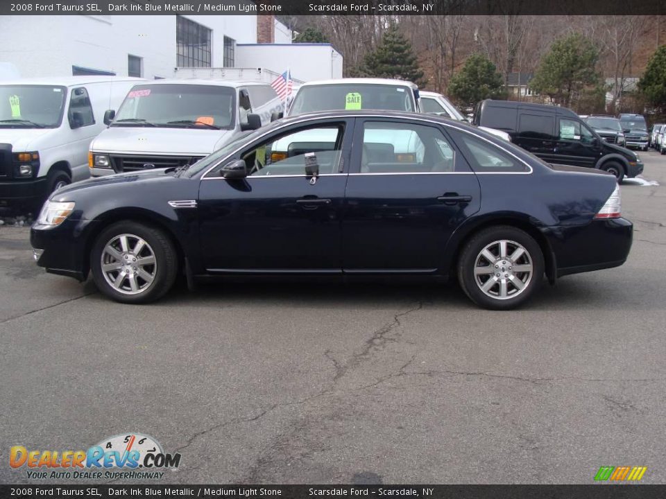 2008 Ford Taurus SEL Dark Ink Blue Metallic / Medium Light Stone Photo #7