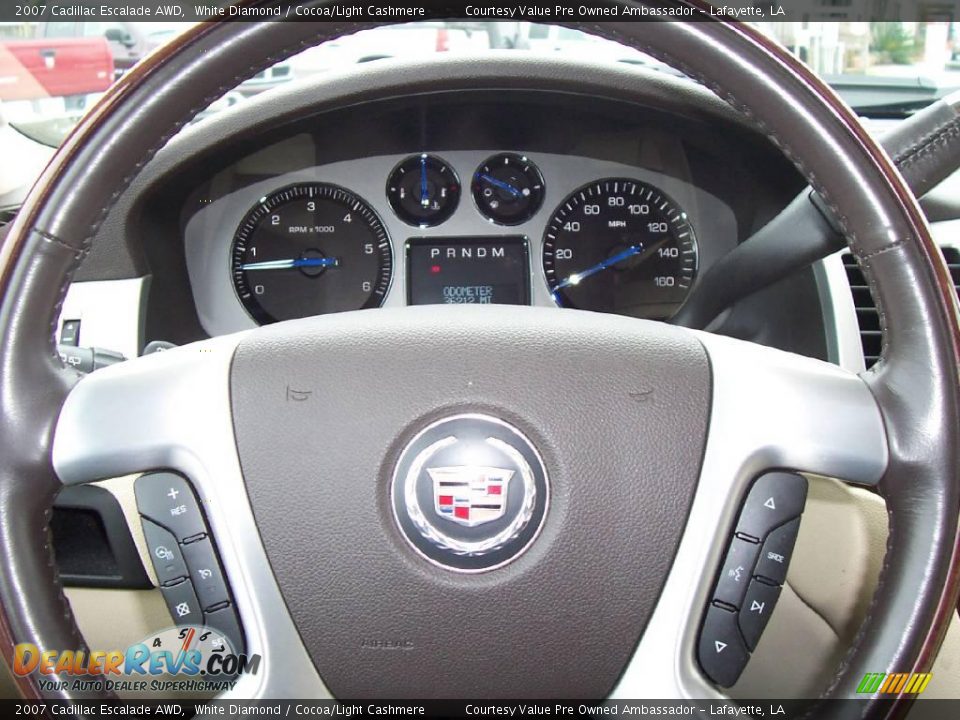 2007 Cadillac Escalade AWD White Diamond / Cocoa/Light Cashmere Photo #16