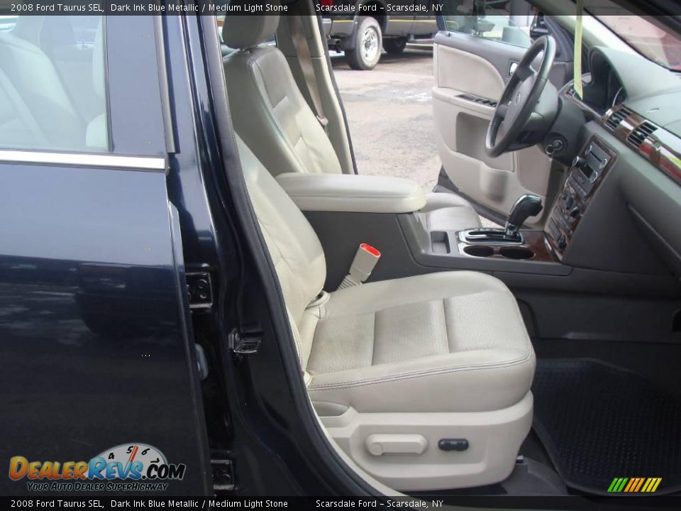 2008 Ford Taurus SEL Dark Ink Blue Metallic / Medium Light Stone Photo #15