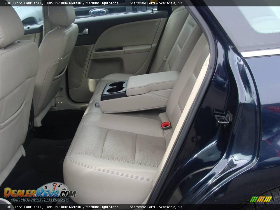 2008 Ford Taurus SEL Dark Ink Blue Metallic / Medium Light Stone Photo #17