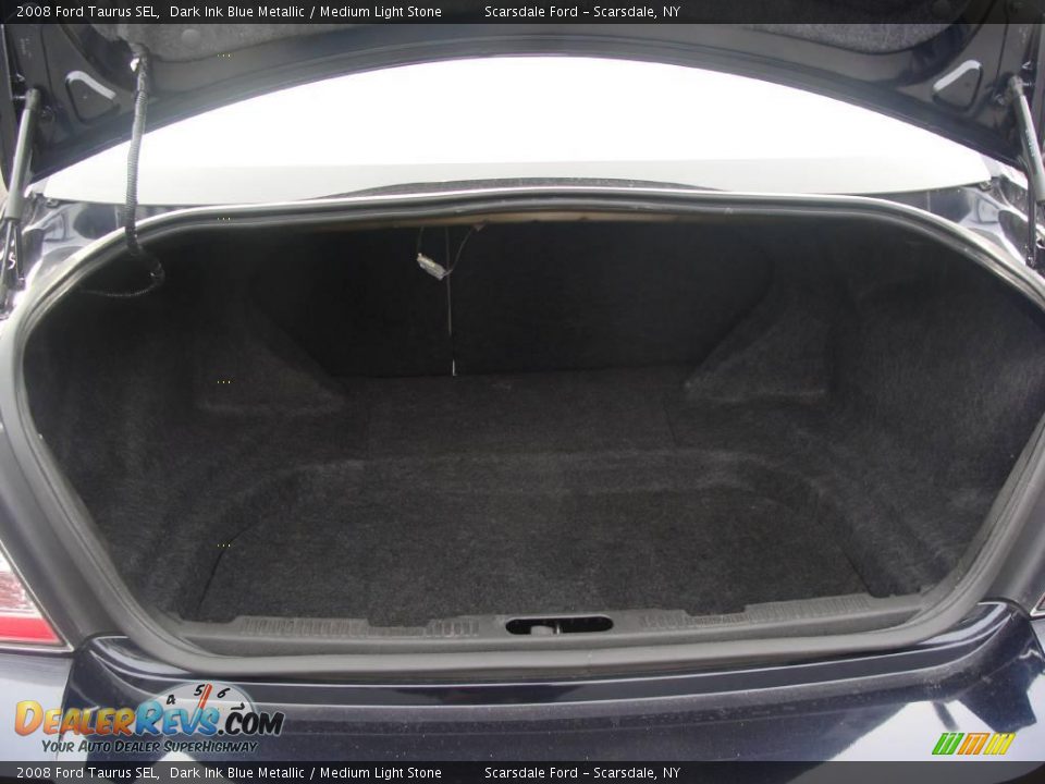 2008 Ford Taurus SEL Dark Ink Blue Metallic / Medium Light Stone Photo #26
