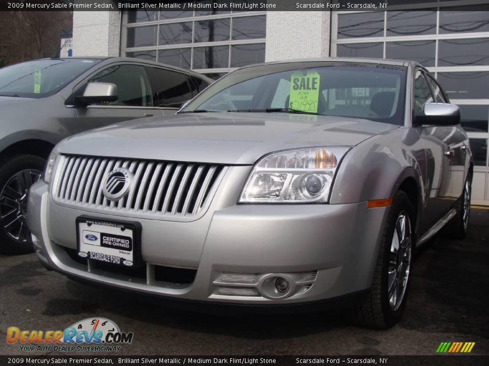2009 Mercury Sable Premier Sedan Brilliant Silver Metallic / Medium Dark Flint/Light Stone Photo #1