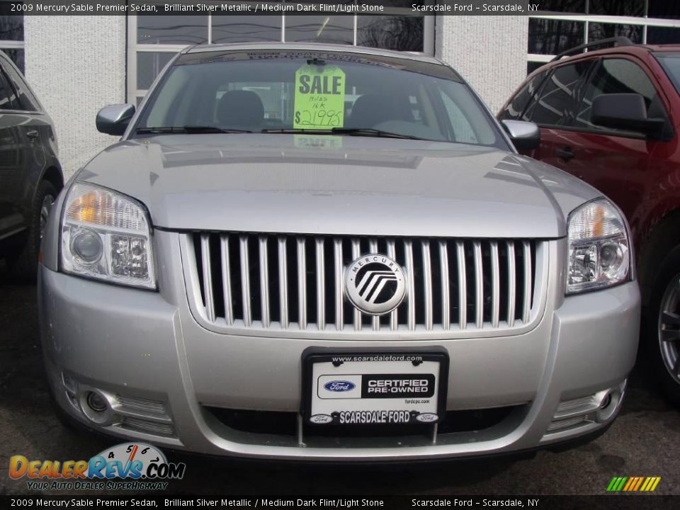 2009 Mercury Sable Premier Sedan Brilliant Silver Metallic / Medium Dark Flint/Light Stone Photo #2