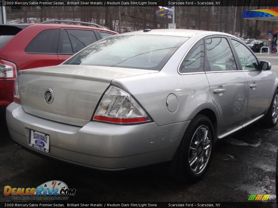 2009 Mercury Sable Premier Sedan Brilliant Silver Metallic / Medium Dark Flint/Light Stone Photo #4