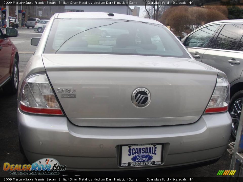 2009 Mercury Sable Premier Sedan Brilliant Silver Metallic / Medium Dark Flint/Light Stone Photo #5