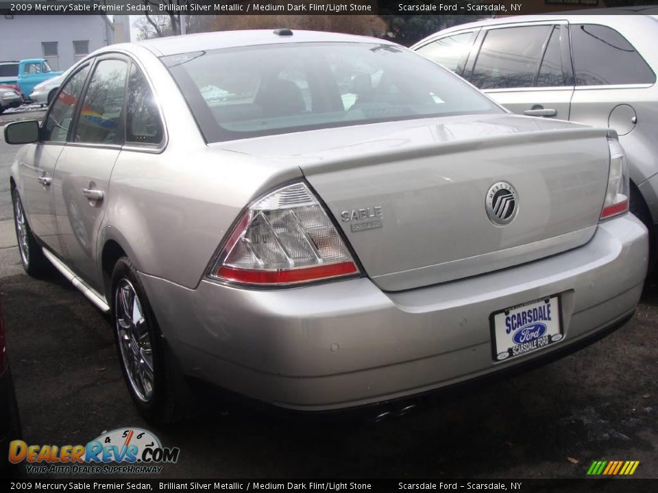 2009 Mercury Sable Premier Sedan Brilliant Silver Metallic / Medium Dark Flint/Light Stone Photo #6