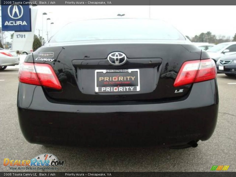 2008 Toyota Camry LE Black / Ash Photo #4