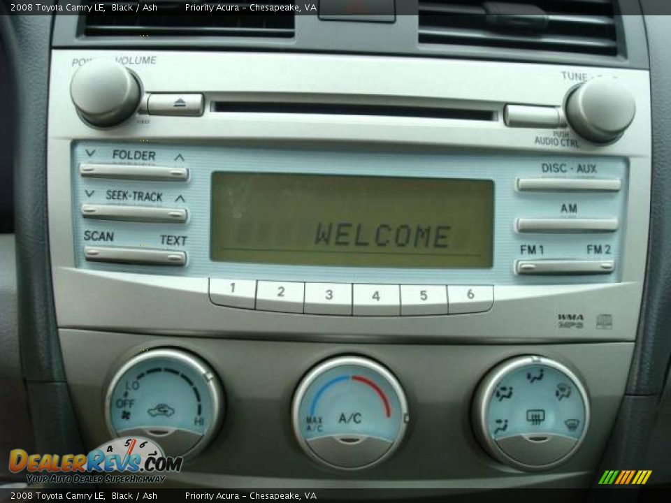 2008 Toyota Camry LE Black / Ash Photo #12
