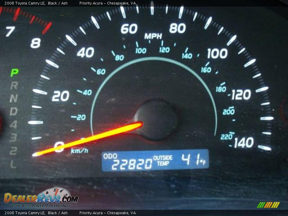 2008 Toyota Camry LE Black / Ash Photo #14