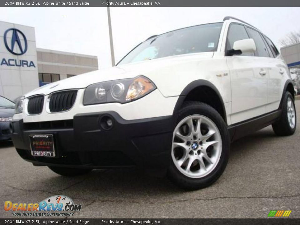 2004 BMW X3 2.5i Alpine White / Sand Beige Photo #1