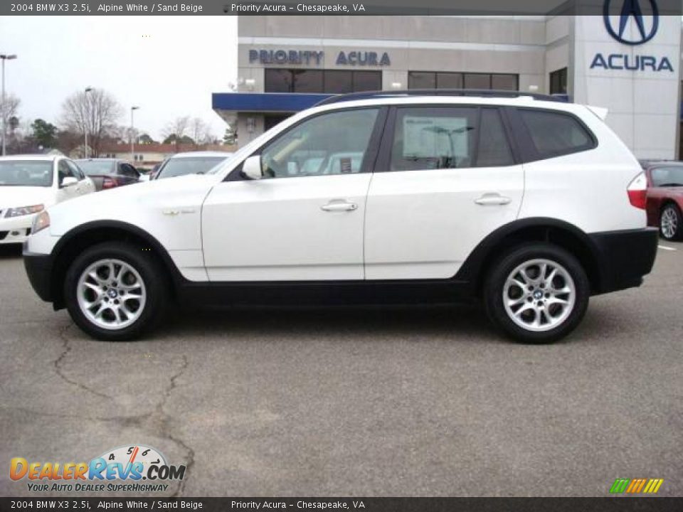 2004 BMW X3 2.5i Alpine White / Sand Beige Photo #3