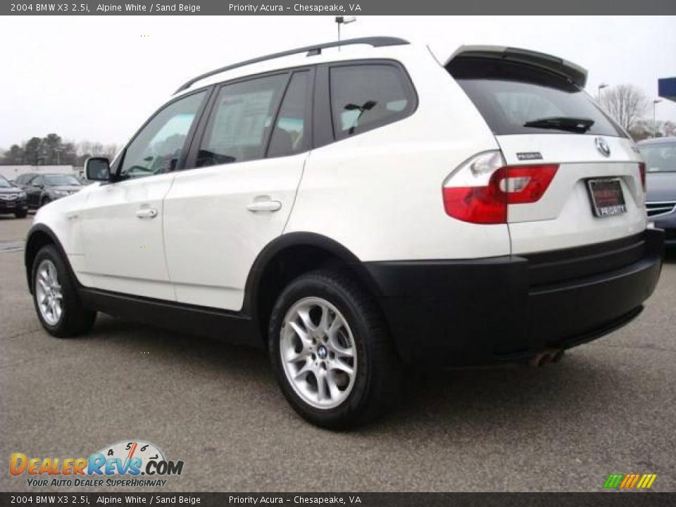2004 BMW X3 2.5i Alpine White / Sand Beige Photo #4