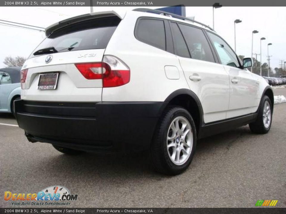 2004 BMW X3 2.5i Alpine White / Sand Beige Photo #6
